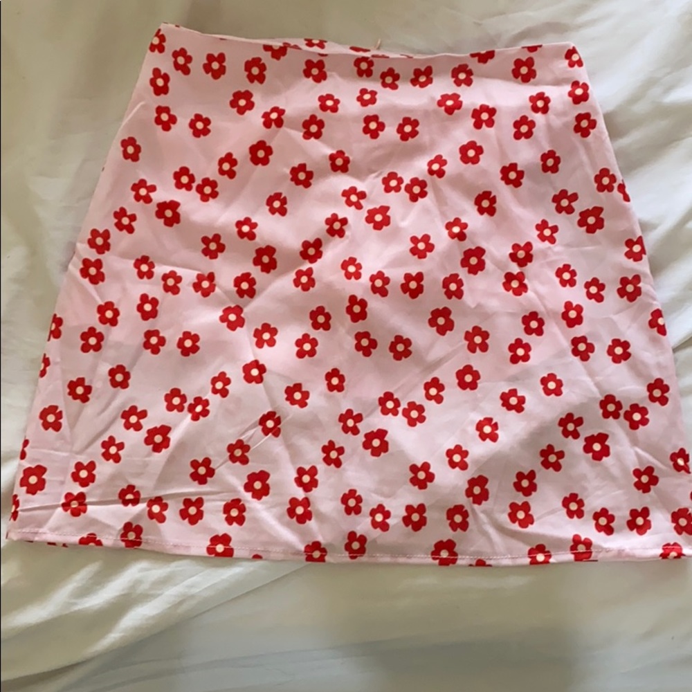 floral mini skirt